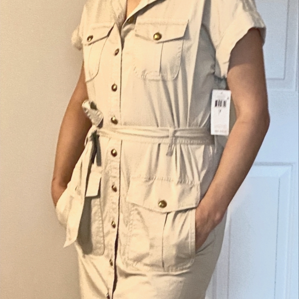 Ralph Lauren Safari Inspired Belted Shirtdress Sz 8